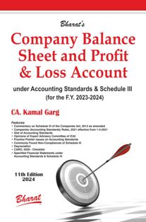 Company Balance Sheet and Profit & Loss Account under Accounting Standards & Schedule III (for the F. Y. 2023-2024)